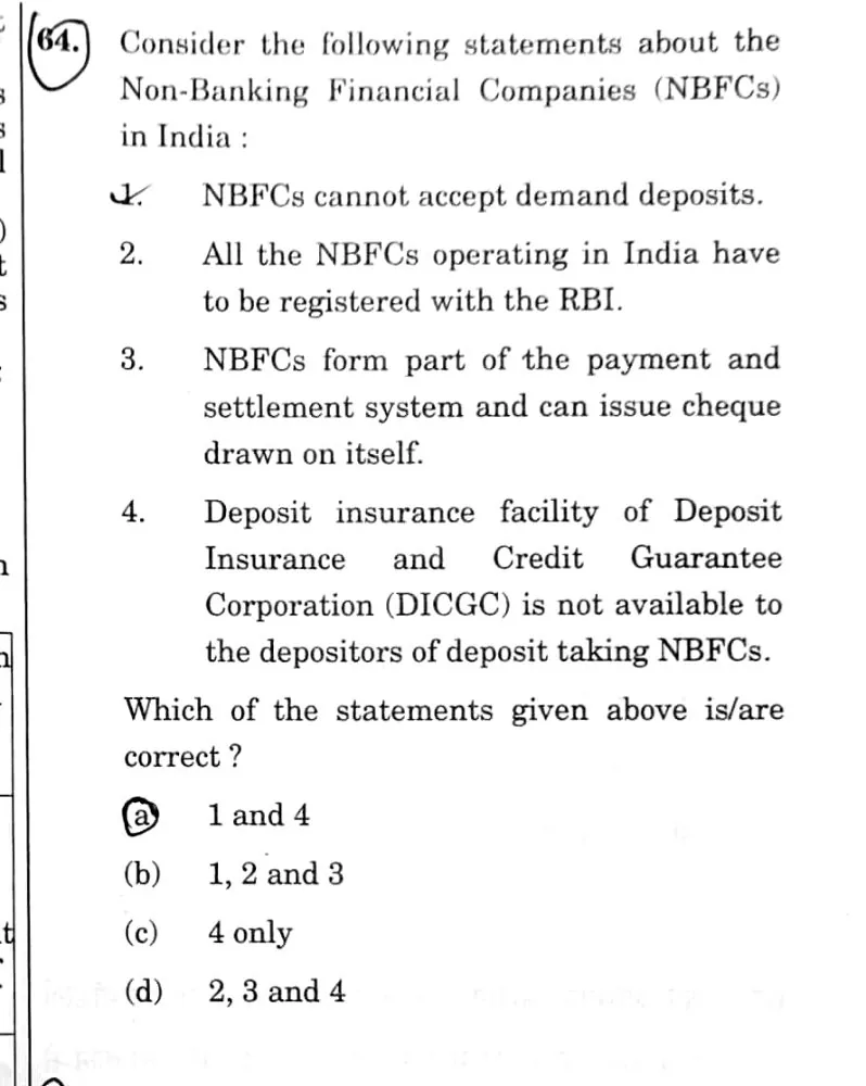 the actual UPSC GS Series D question