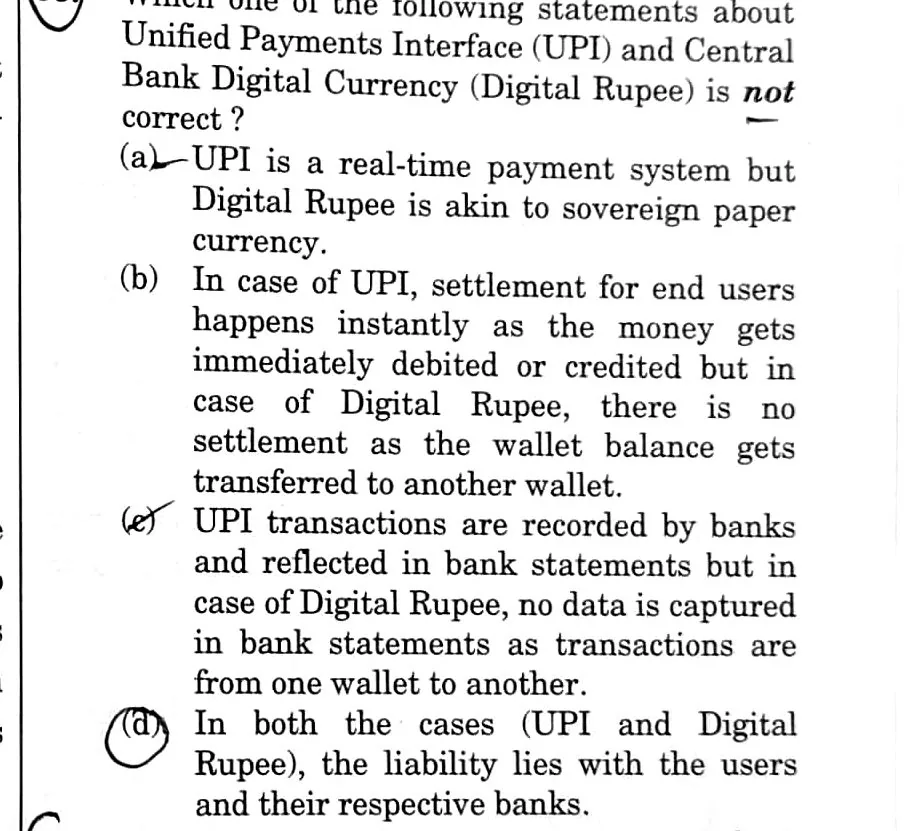 the actual UPSC GS Series D question