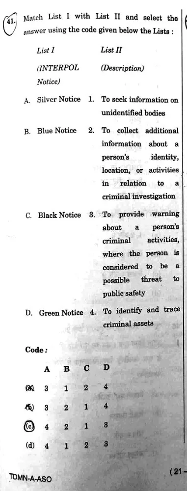the actual UPSC GS Series D question